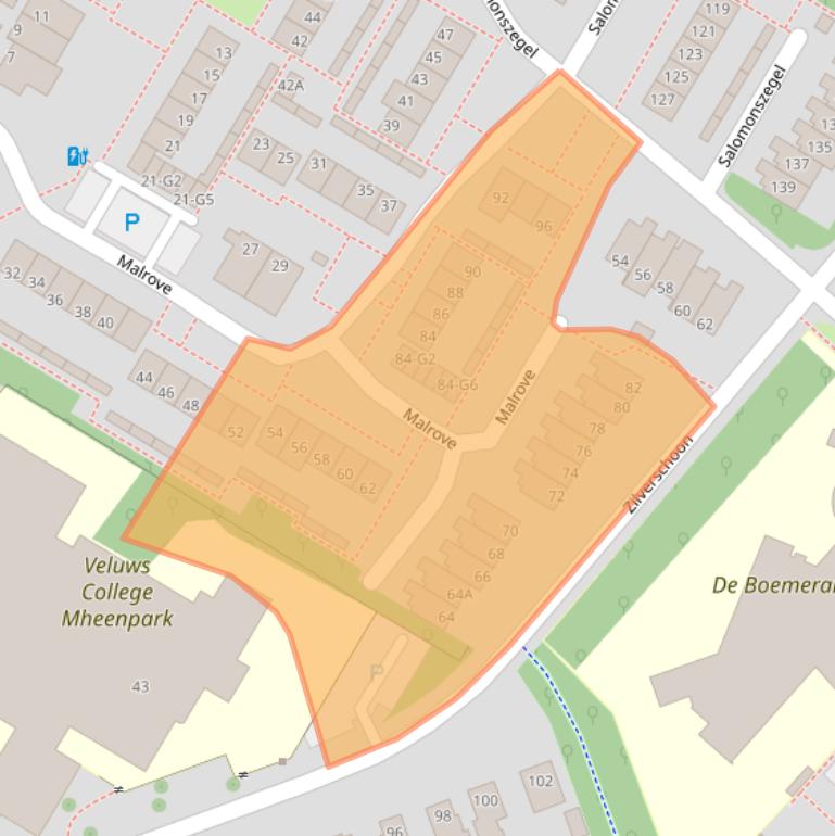 Kaart van postcodegebied 7322GC.