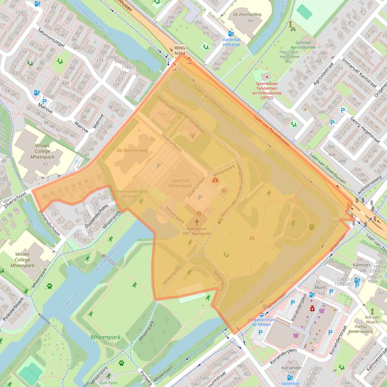 Kaart van postcodegebied 7322GK.