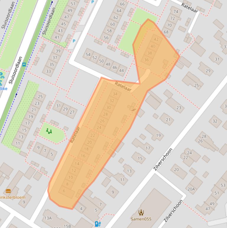 Kaart van postcodegebied 7322GP.