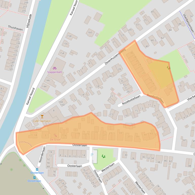 Kaart van postcodegebied 7322HE.