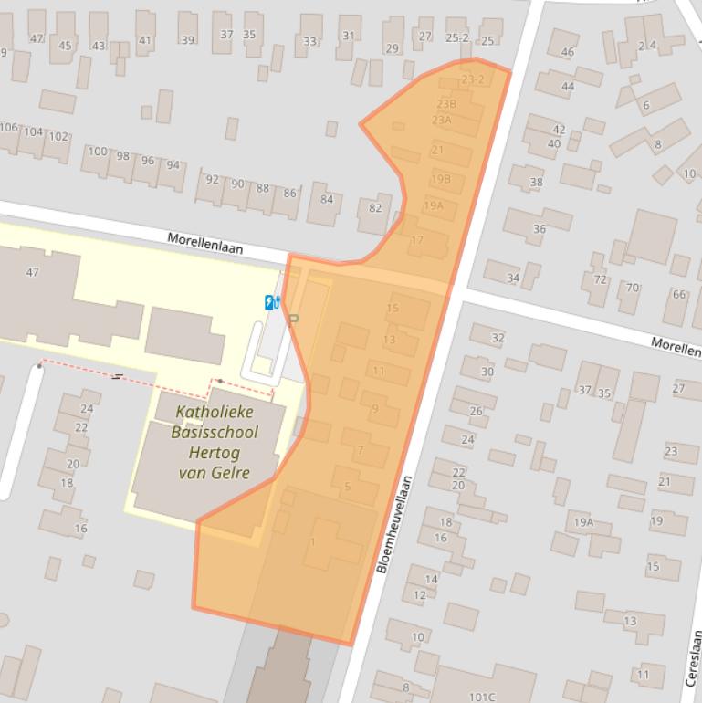 Kaart van postcodegebied 7322JA.