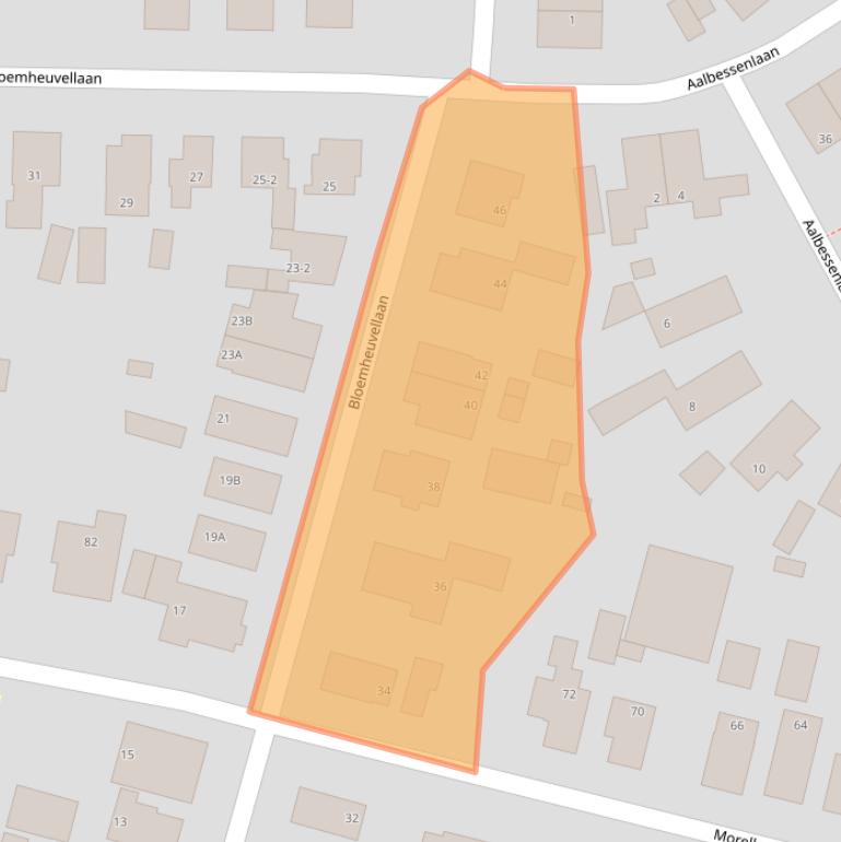 Kaart van postcodegebied 7322JE.