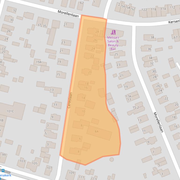 Kaart van postcodegebied 7322JR.