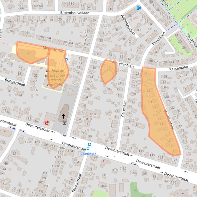 Kaart van postcodegebied 7322JS.