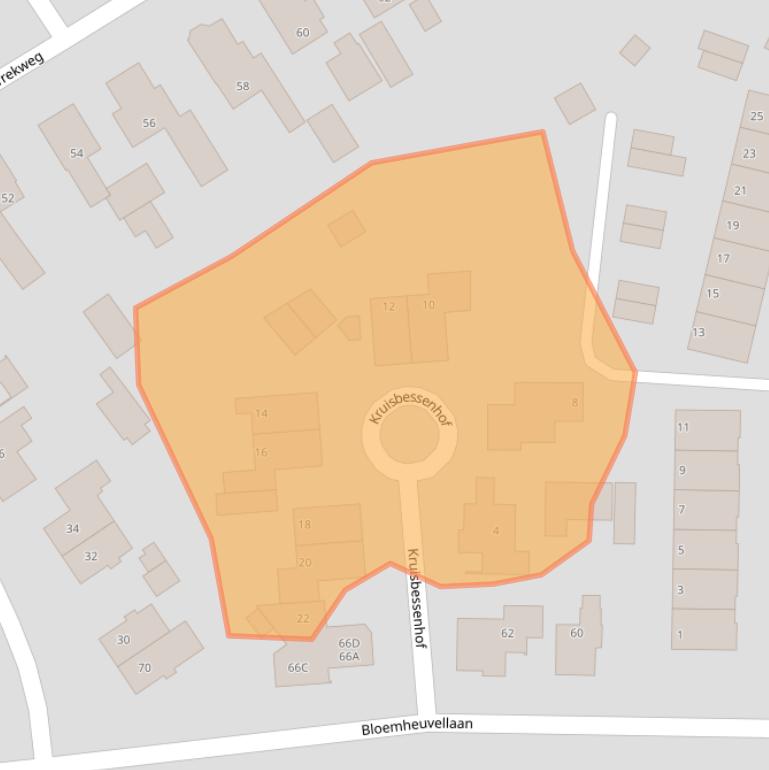 Kaart van postcodegebied 7322JX.