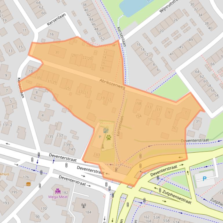 Kaart van postcodegebied 7322JZ.