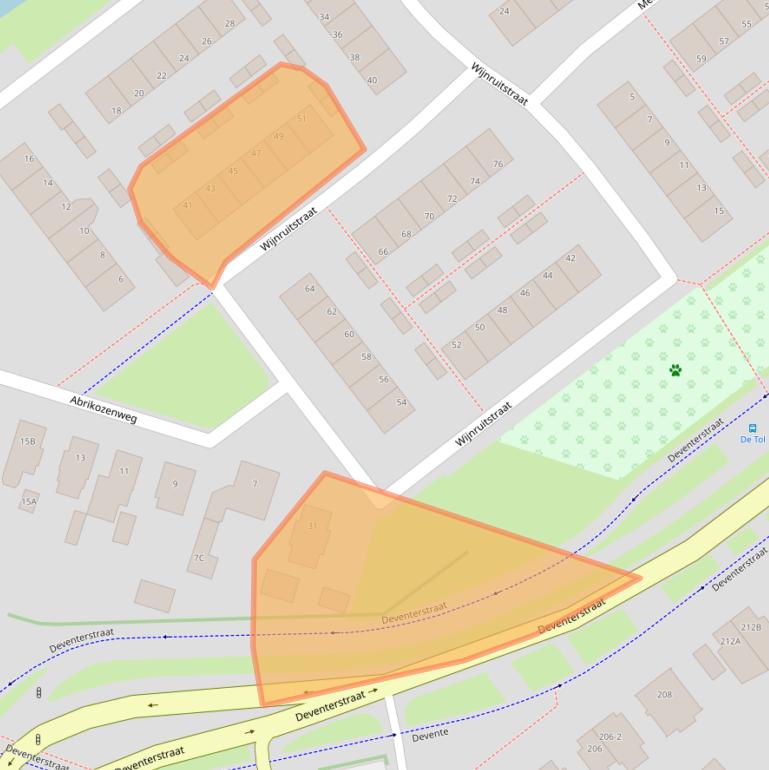 Kaart van postcodegebied 7322KB.