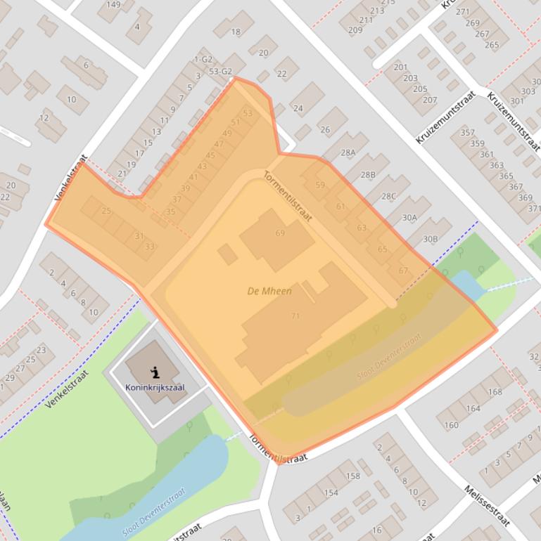 Kaart van postcodegebied 7322KH.