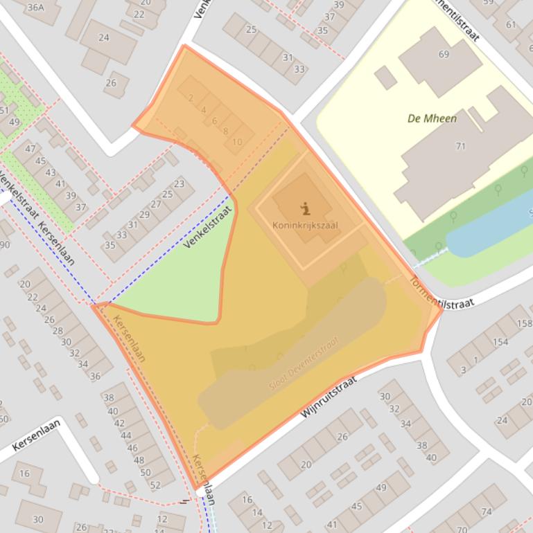 Kaart van postcodegebied 7322KJ.