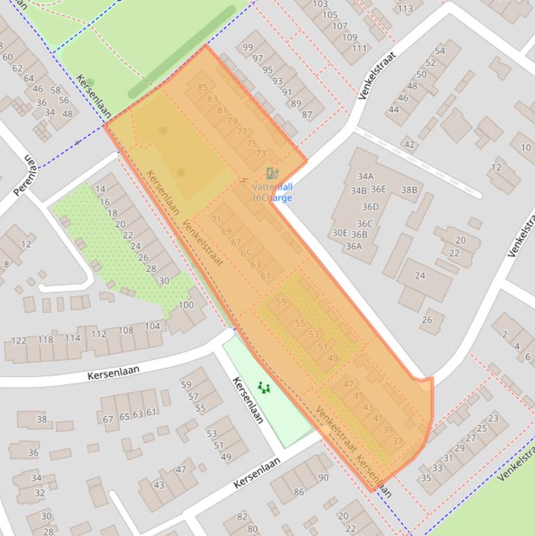 Kaart van postcodegebied 7322KT.