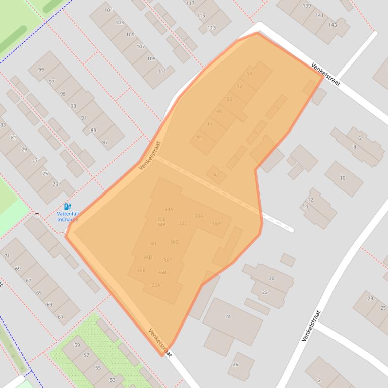 Kaart van postcodegebied 7322KZ.