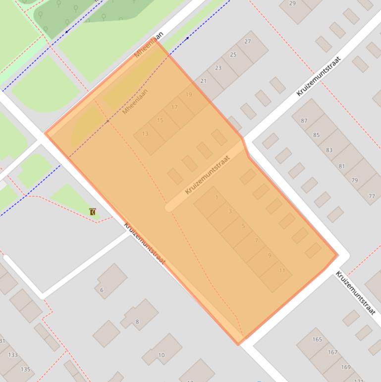 Kaart van postcodegebied 7322LA.