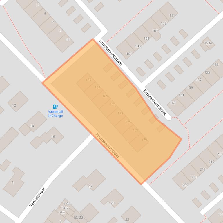 Kaart van postcodegebied 7322LH.