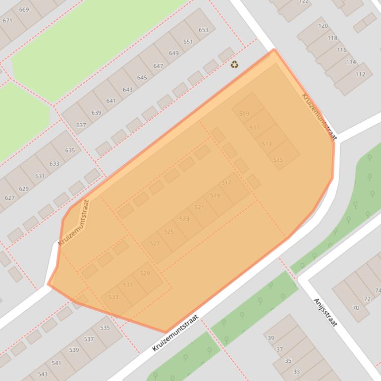 Kaart van postcodegebied 7322LS.