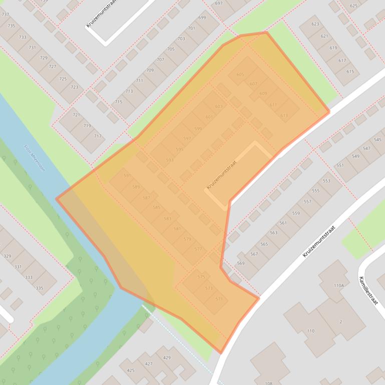 Kaart van postcodegebied 7322LV.