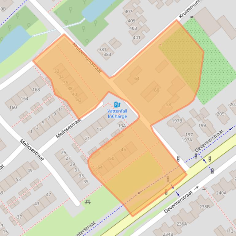 Kaart van postcodegebied 7322LZ.