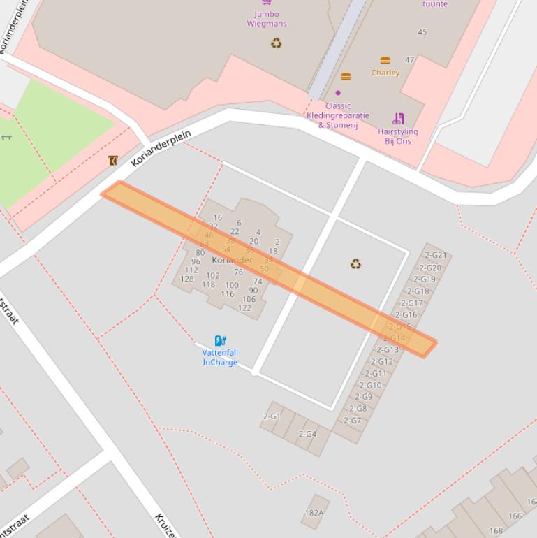 Kaart van postcodegebied 7322ND.