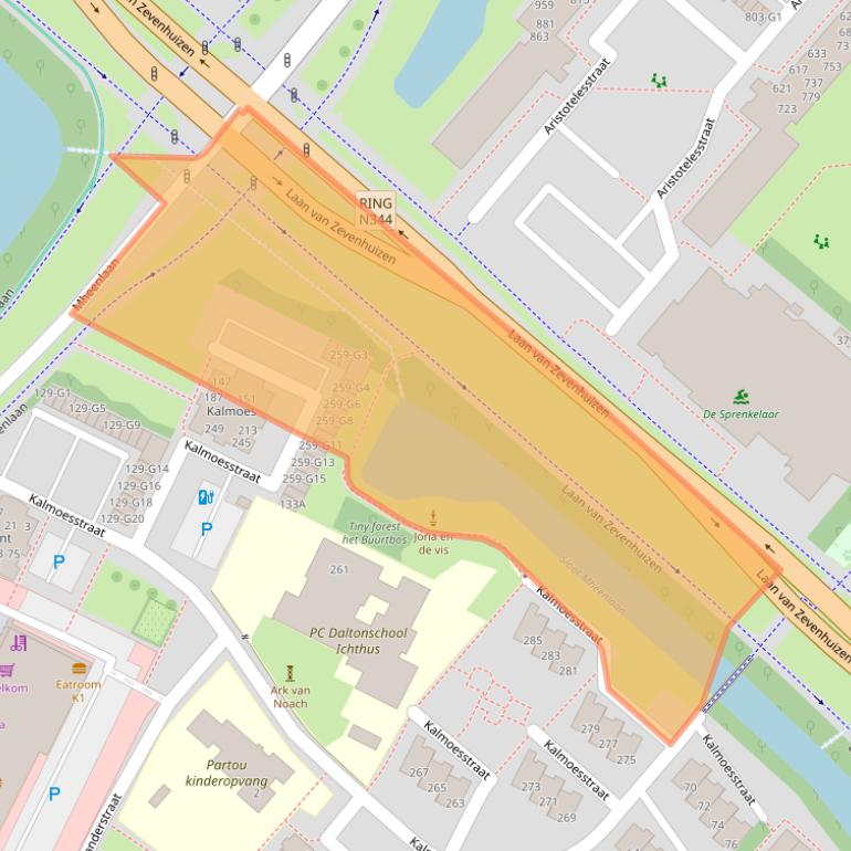 Kaart van postcodegebied 7322NM.
