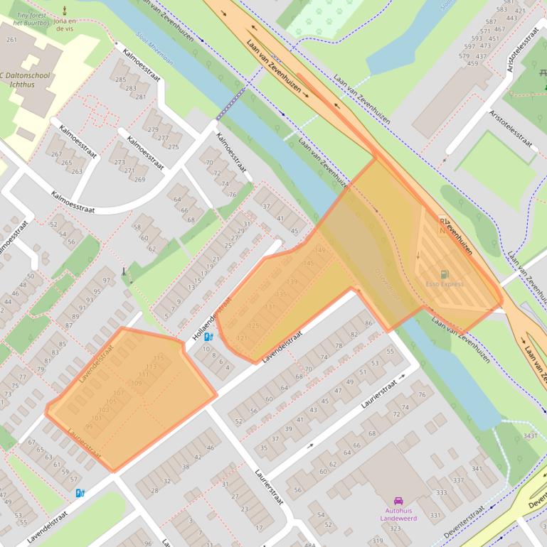 Kaart van postcodegebied 7322PG.