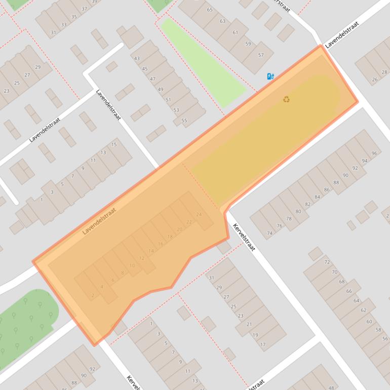 Kaart van postcodegebied 7322PH.