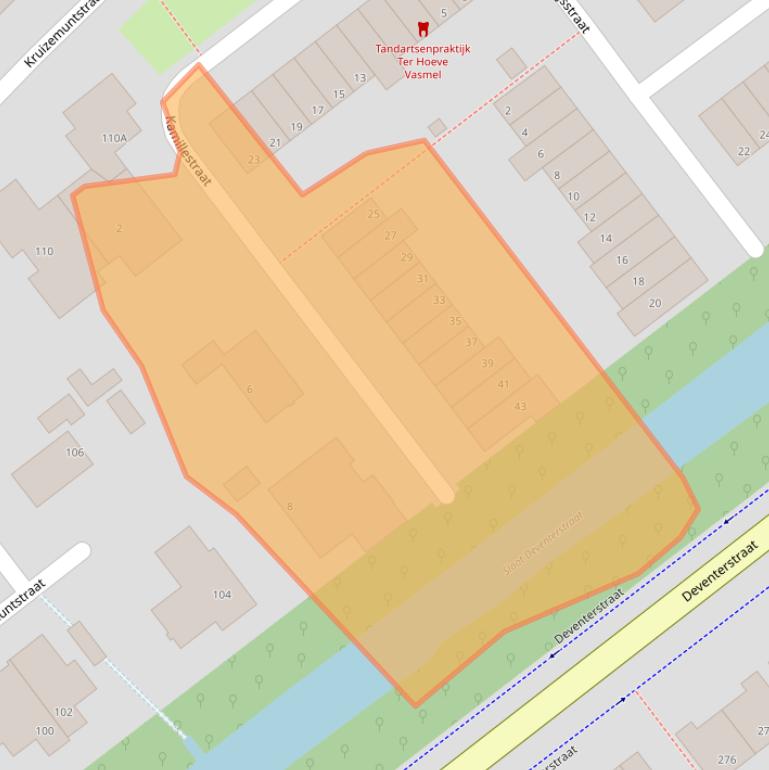 Kaart van postcodegebied 7322PL.