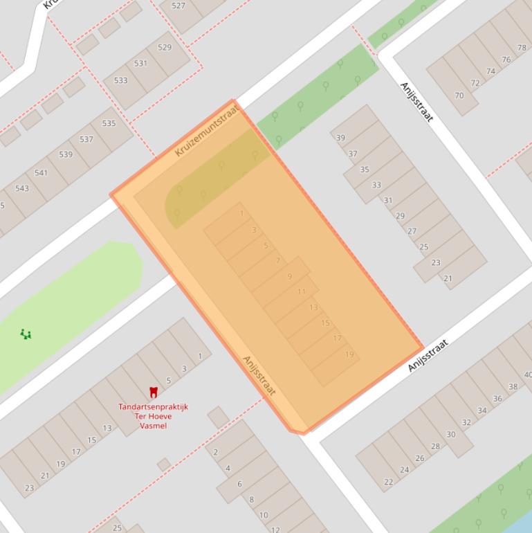 Kaart van postcodegebied 7322PM.