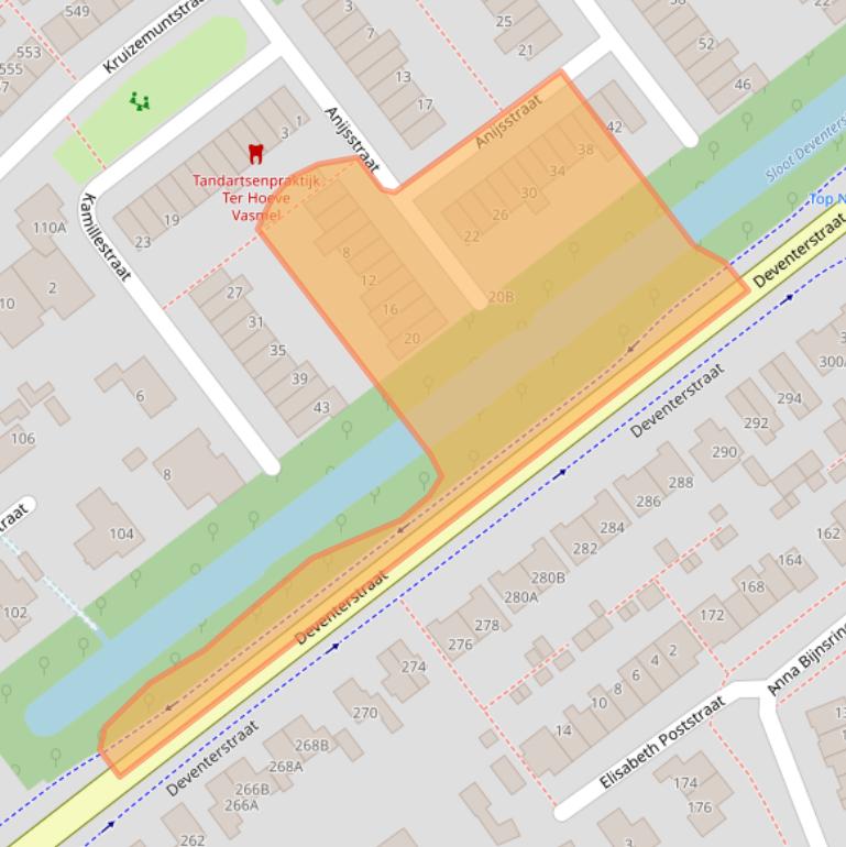 Kaart van postcodegebied 7322PP.