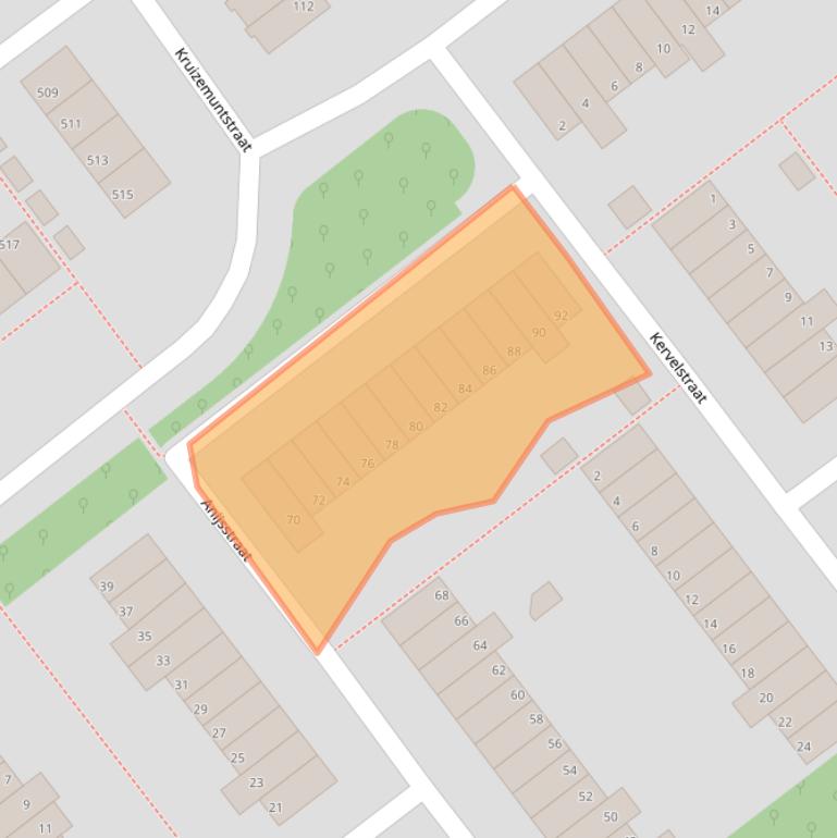 Kaart van postcodegebied 7322PS.