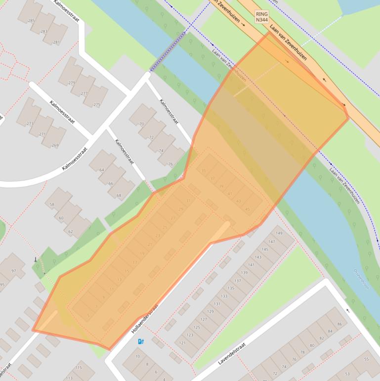 Kaart van postcodegebied 7322RJ.