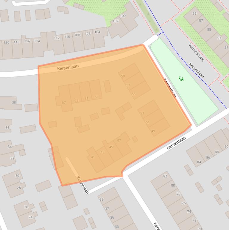 Kaart van postcodegebied 7322SC.