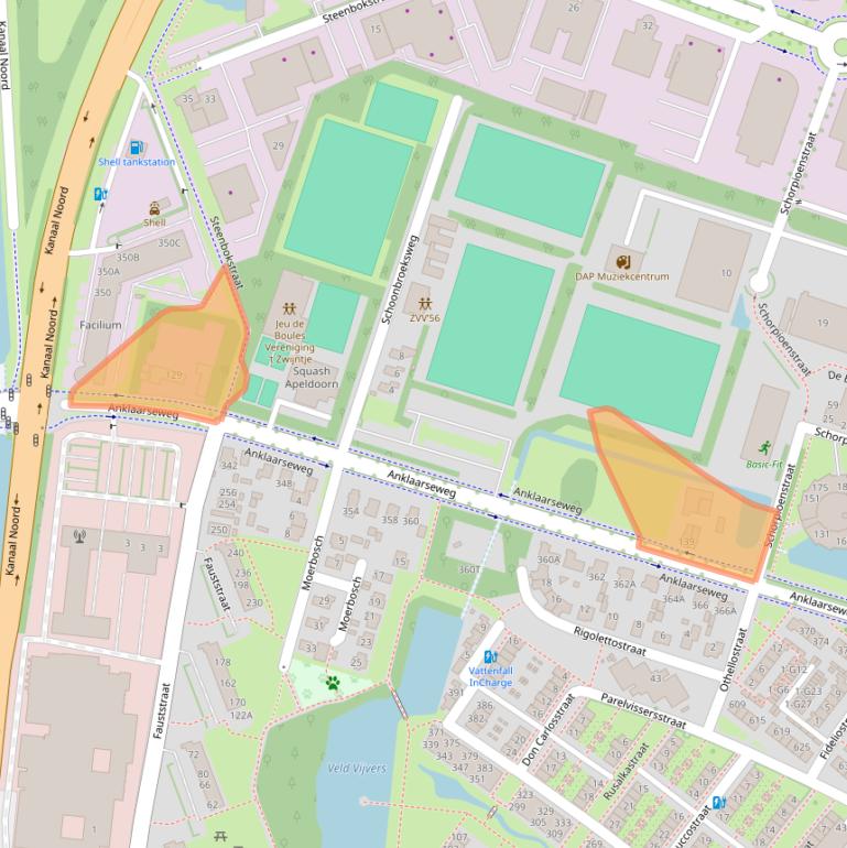 Kaart van postcodegebied 7323AA.