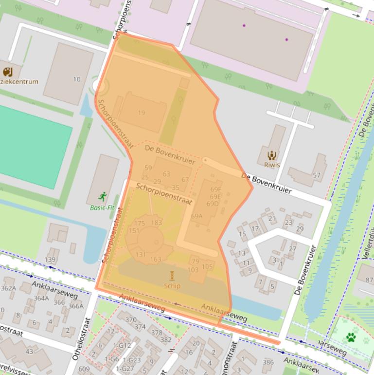 Kaart van postcodegebied 7323AZ.