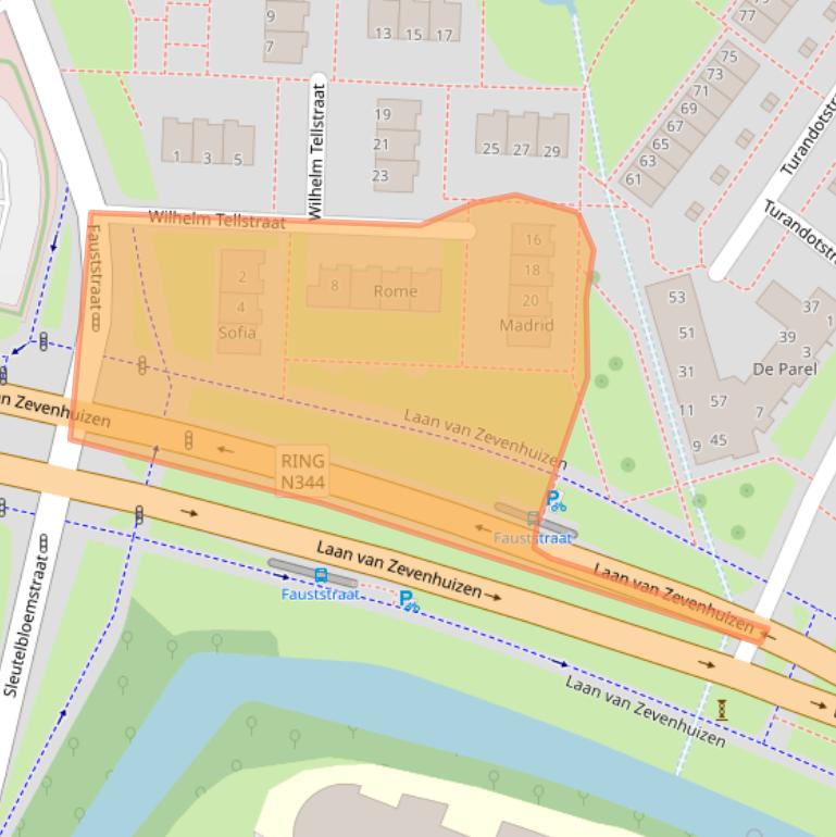 Kaart van postcodegebied 7323BL.
