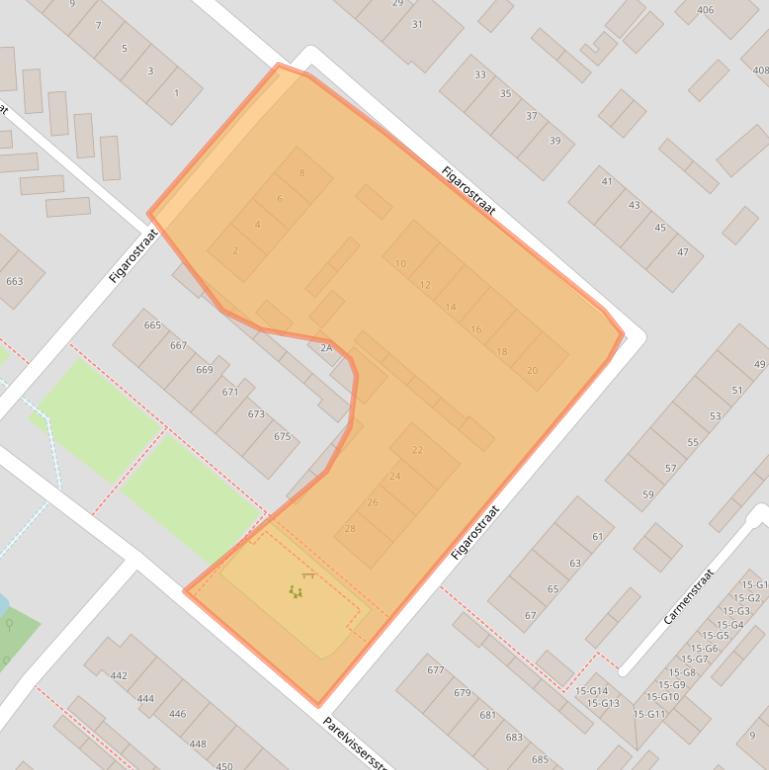 Kaart van postcodegebied 7323DC.