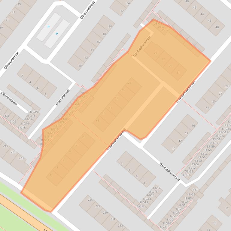 Kaart van postcodegebied 7323EE.