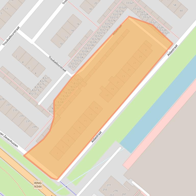 Kaart van postcodegebied 7323EH.