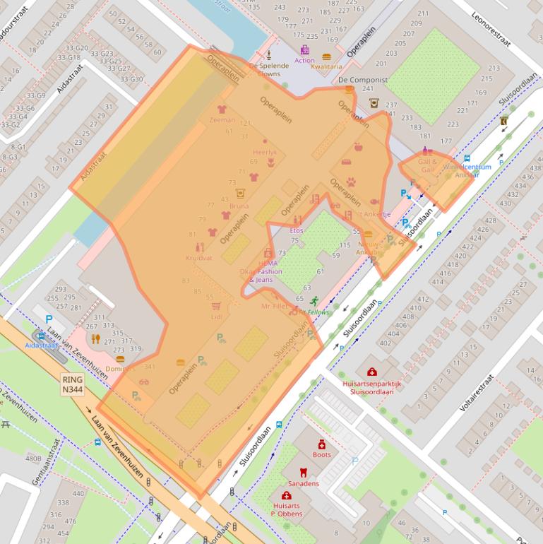 Kaart van postcodegebied 7323EL.