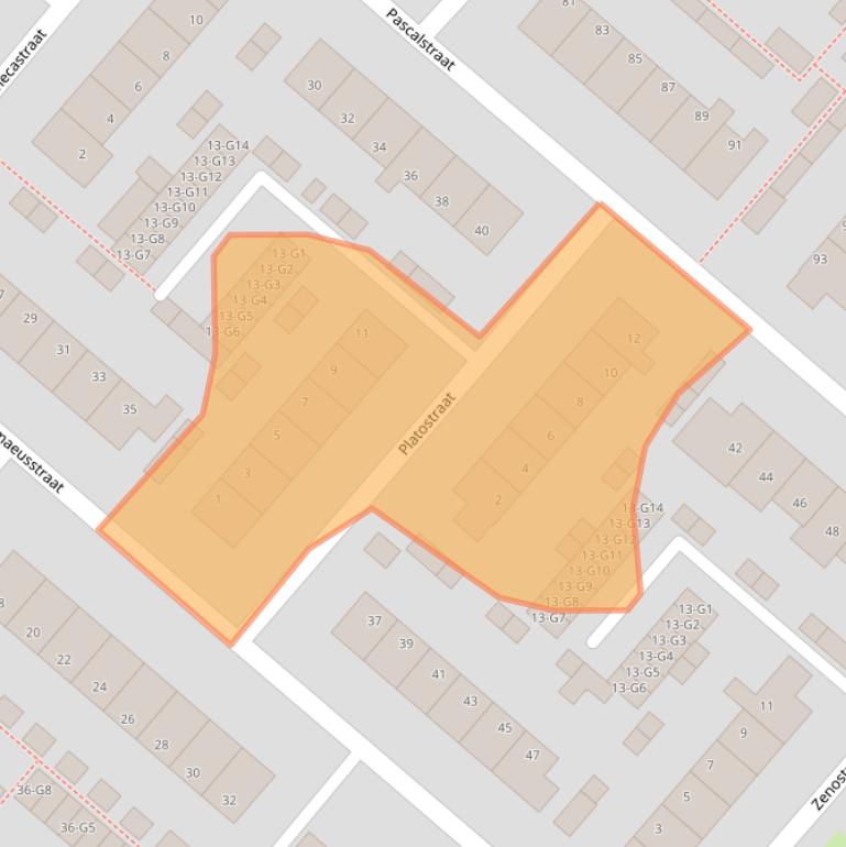 Kaart van postcodegebied 7323GB.