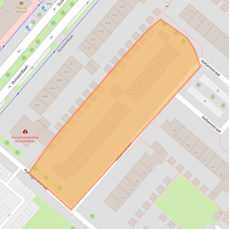 Kaart van postcodegebied 7323GJ.