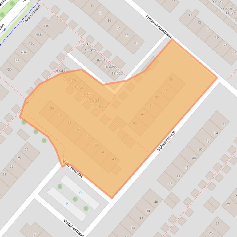 Kaart van postcodegebied 7323GK.