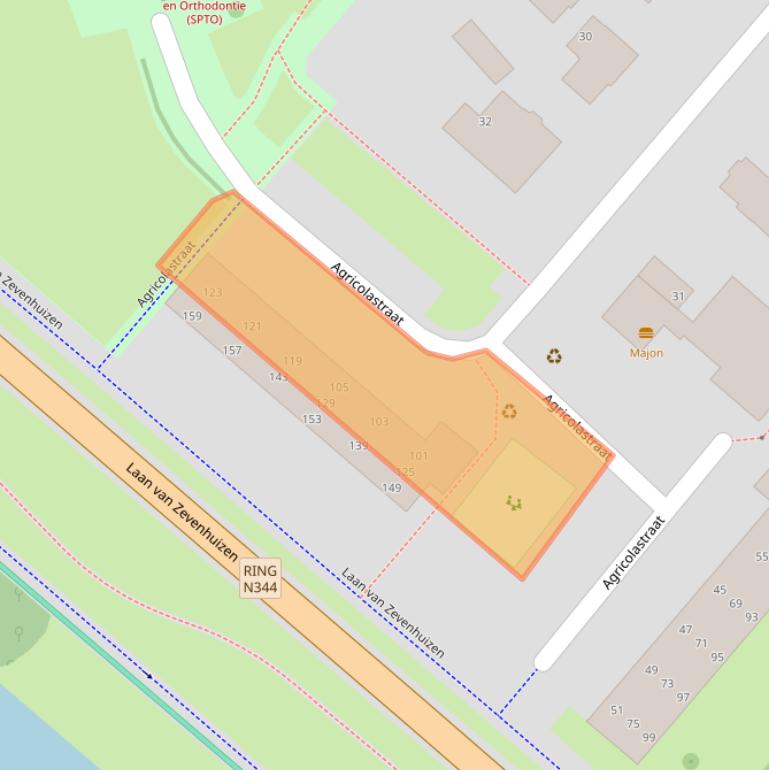 Kaart van postcodegebied 7323JG.