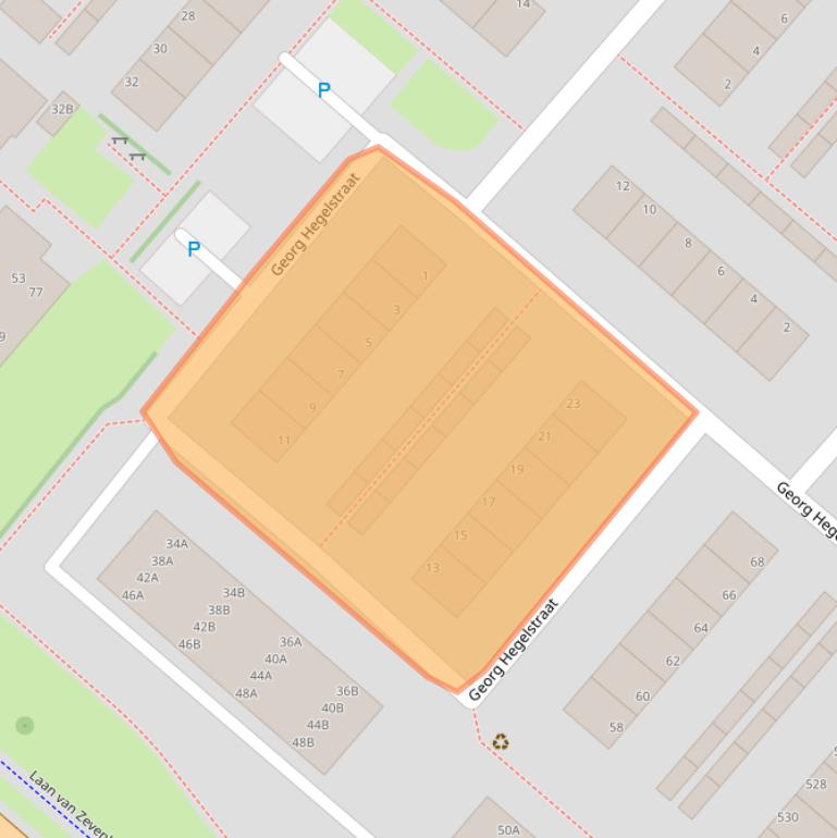 Kaart van postcodegebied 7323JR.