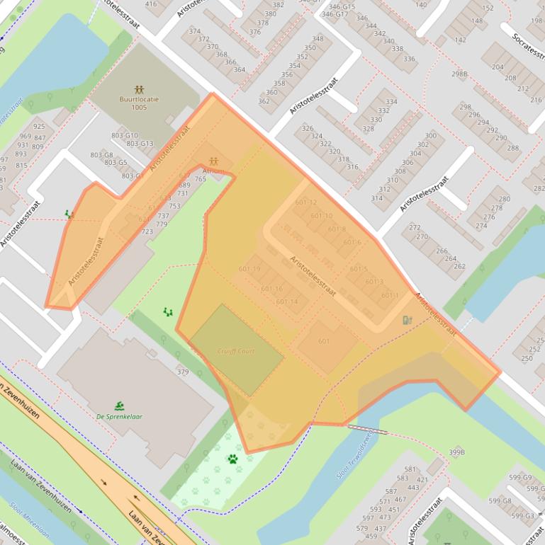 Kaart van postcodegebied 7323NM.