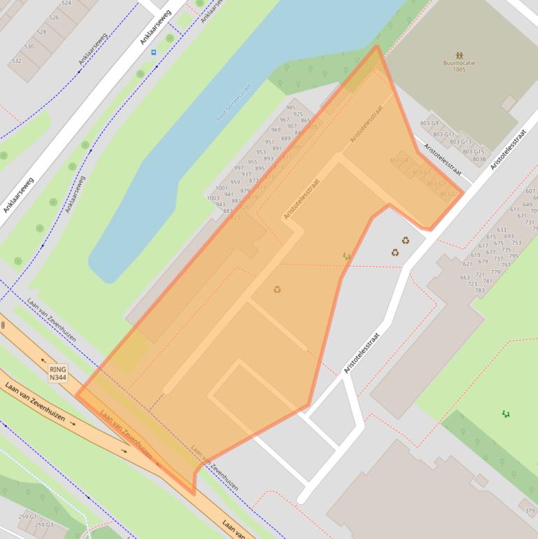 Kaart van postcodegebied 7323NT.