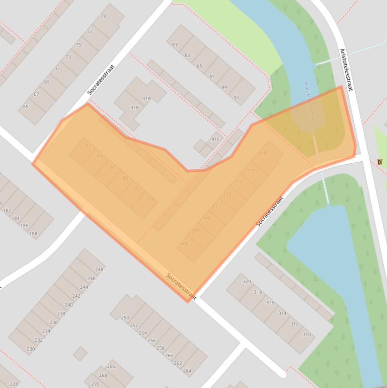 Kaart van postcodegebied 7323PD.