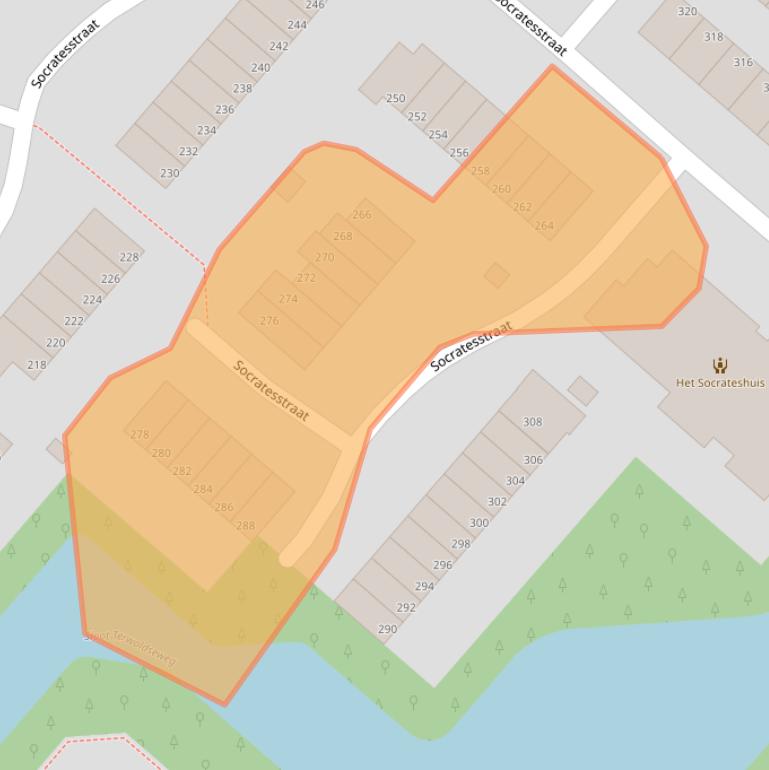 Kaart van postcodegebied 7323PP.