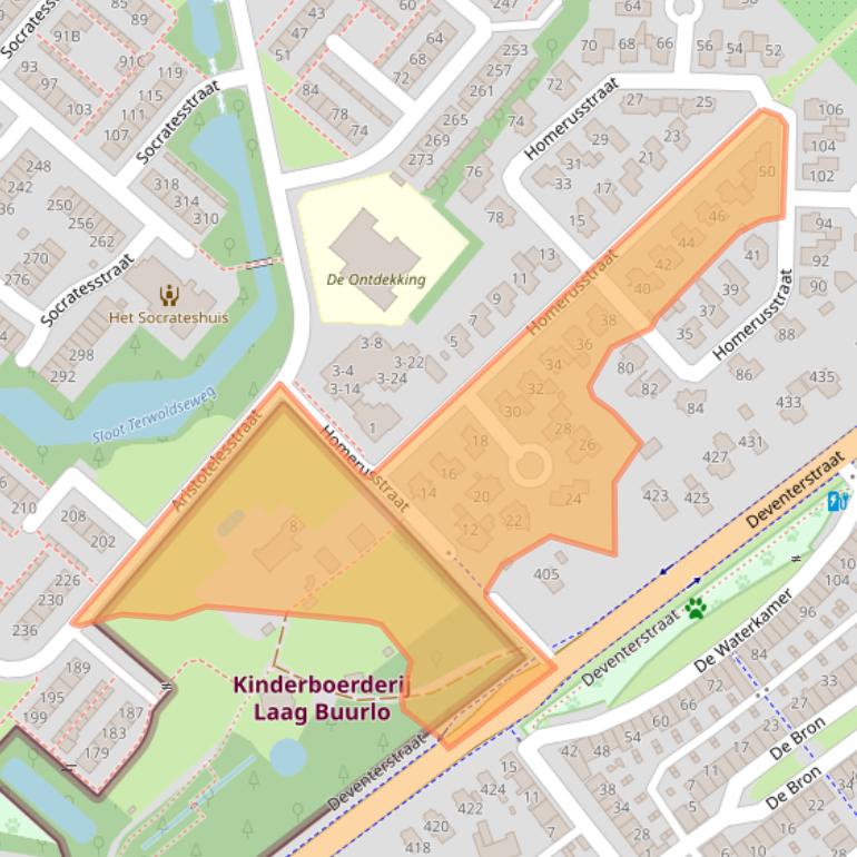 Kaart van postcodegebied 7323PX.