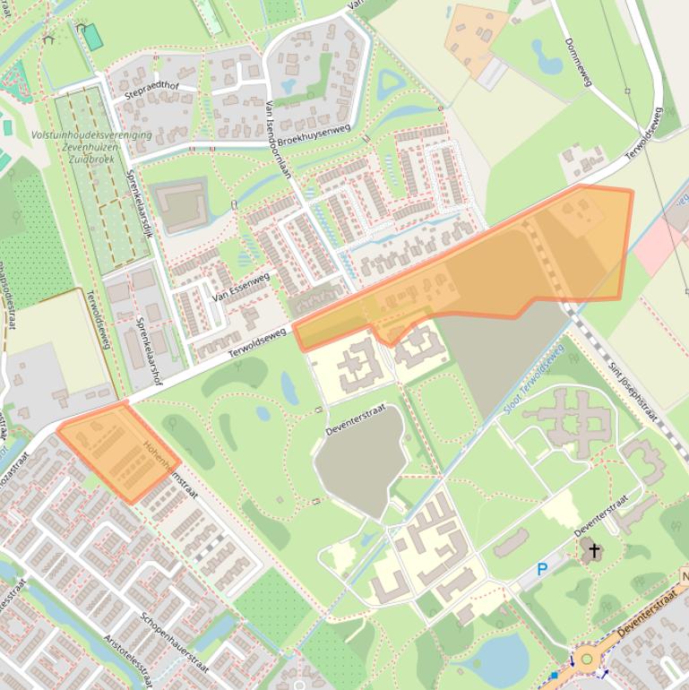 Kaart van postcodegebied 7323RB.