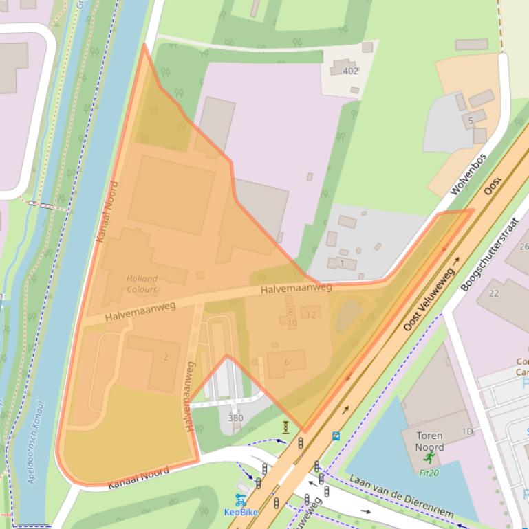 Kaart van postcodegebied 7323RW.