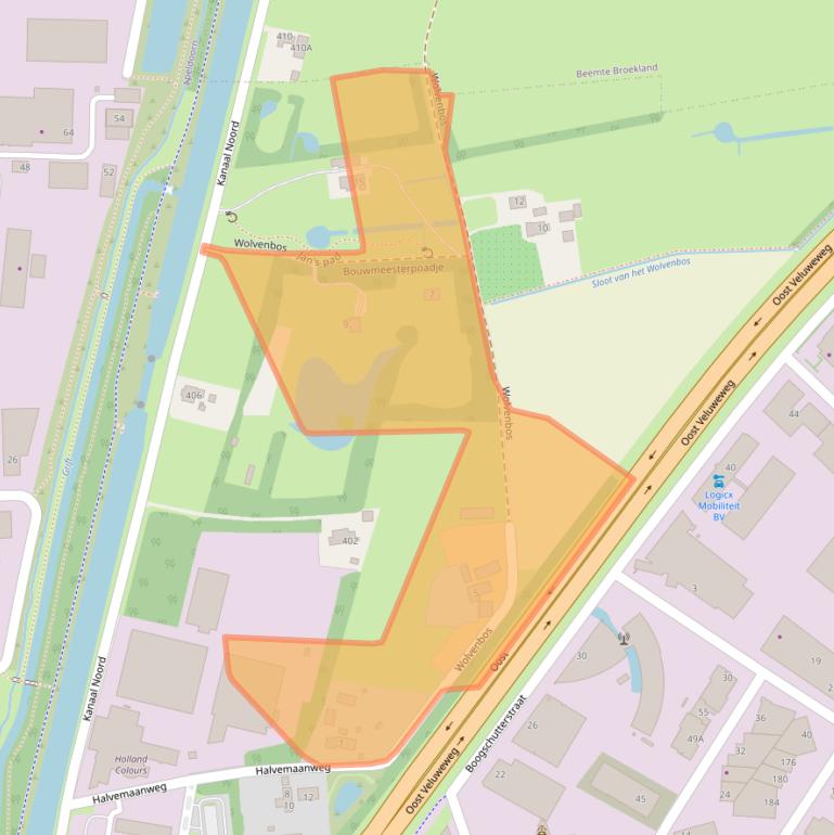 Kaart van postcodegebied 7323RX.